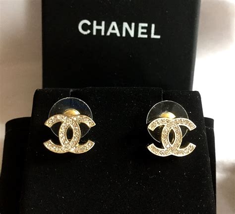 chanel logo earrings studs|chanel cc logo earrings price.